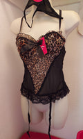 Leopard Print Camisole With Garters